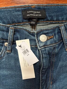Banana Republic Blue Girlfriend Mid-Rise Jeans
